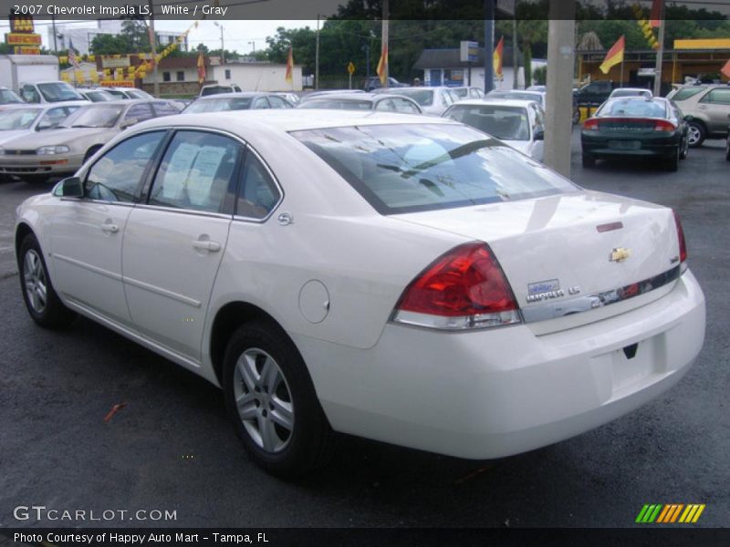 White / Gray 2007 Chevrolet Impala LS