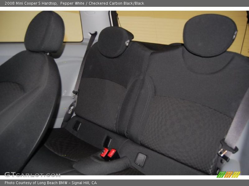 Pepper White / Checkered Carbon Black/Black 2008 Mini Cooper S Hardtop