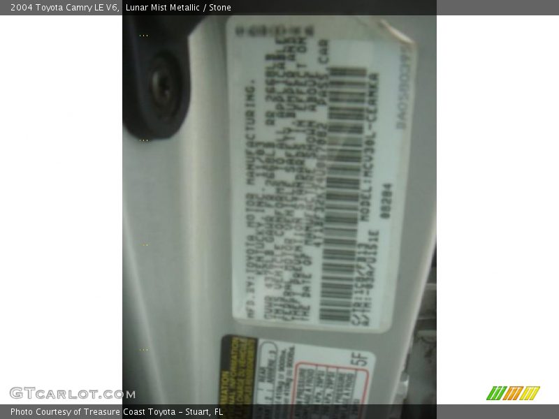 Lunar Mist Metallic / Stone 2004 Toyota Camry LE V6
