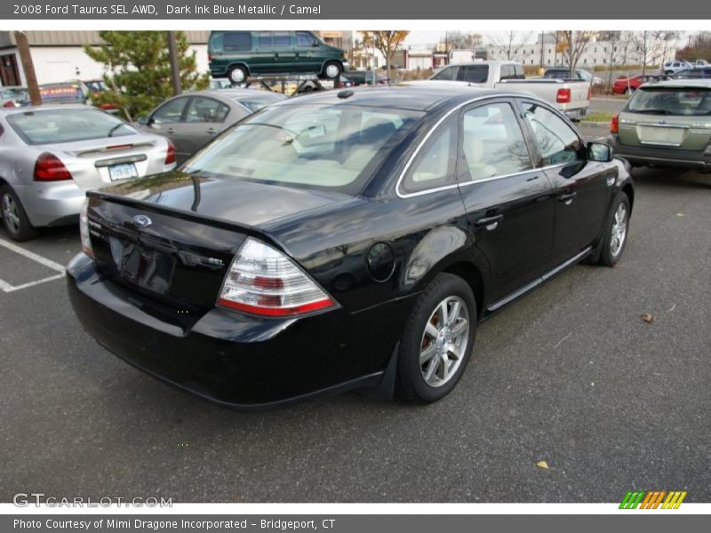 Dark Ink Blue Metallic / Camel 2008 Ford Taurus SEL AWD