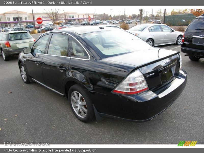 Dark Ink Blue Metallic / Camel 2008 Ford Taurus SEL AWD