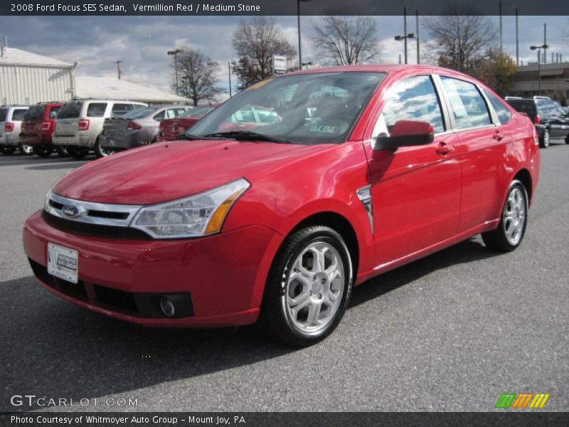 Vermillion Red / Medium Stone 2008 Ford Focus SES Sedan