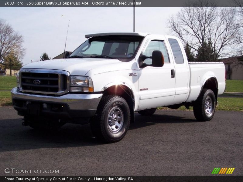 Oxford White / Medium Flint 2003 Ford F350 Super Duty XLT SuperCab 4x4