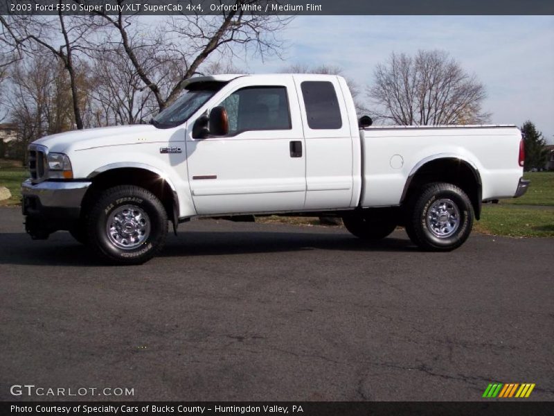 Oxford White / Medium Flint 2003 Ford F350 Super Duty XLT SuperCab 4x4