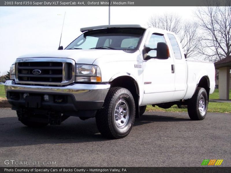 Oxford White / Medium Flint 2003 Ford F350 Super Duty XLT SuperCab 4x4