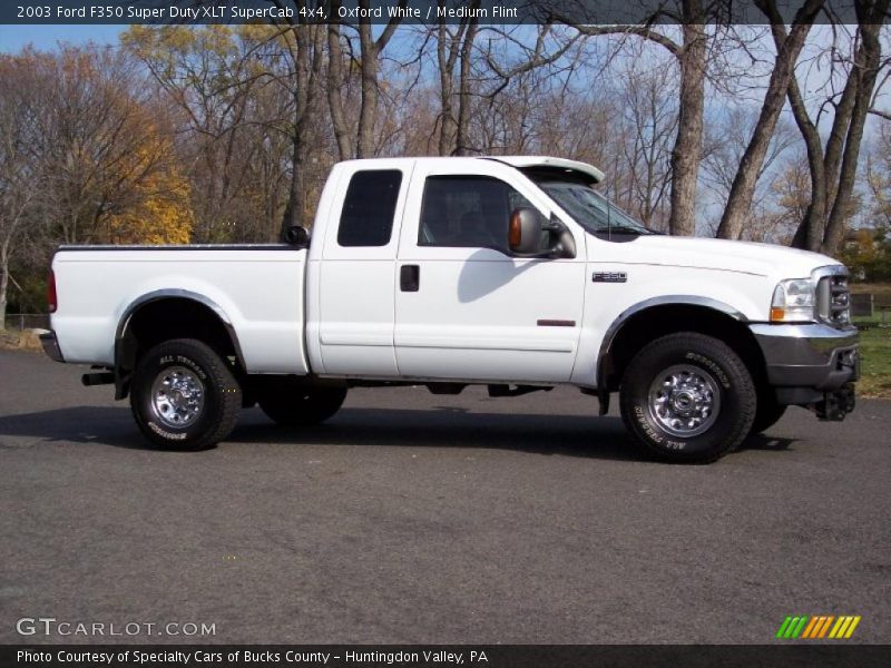 Oxford White / Medium Flint 2003 Ford F350 Super Duty XLT SuperCab 4x4