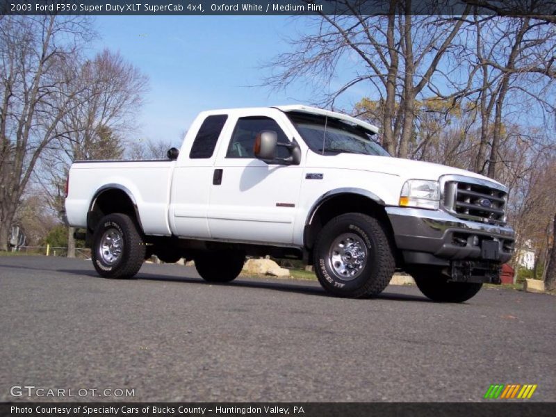 Oxford White / Medium Flint 2003 Ford F350 Super Duty XLT SuperCab 4x4