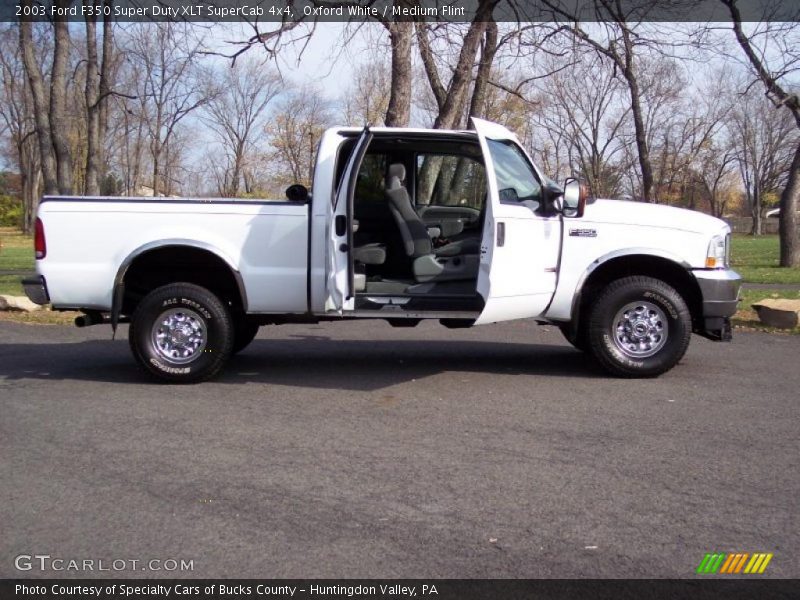 Oxford White / Medium Flint 2003 Ford F350 Super Duty XLT SuperCab 4x4