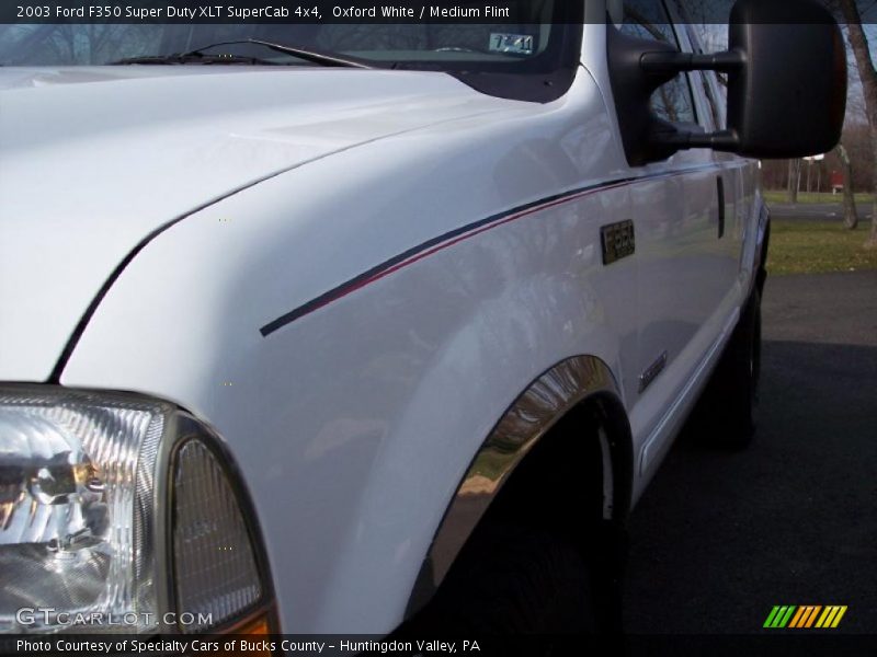 Oxford White / Medium Flint 2003 Ford F350 Super Duty XLT SuperCab 4x4