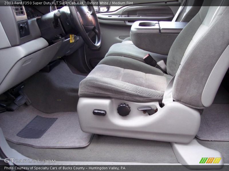 Oxford White / Medium Flint 2003 Ford F350 Super Duty XLT SuperCab 4x4