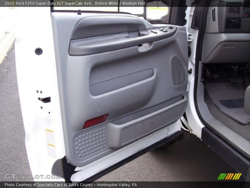 Oxford White / Medium Flint 2003 Ford F350 Super Duty XLT SuperCab 4x4