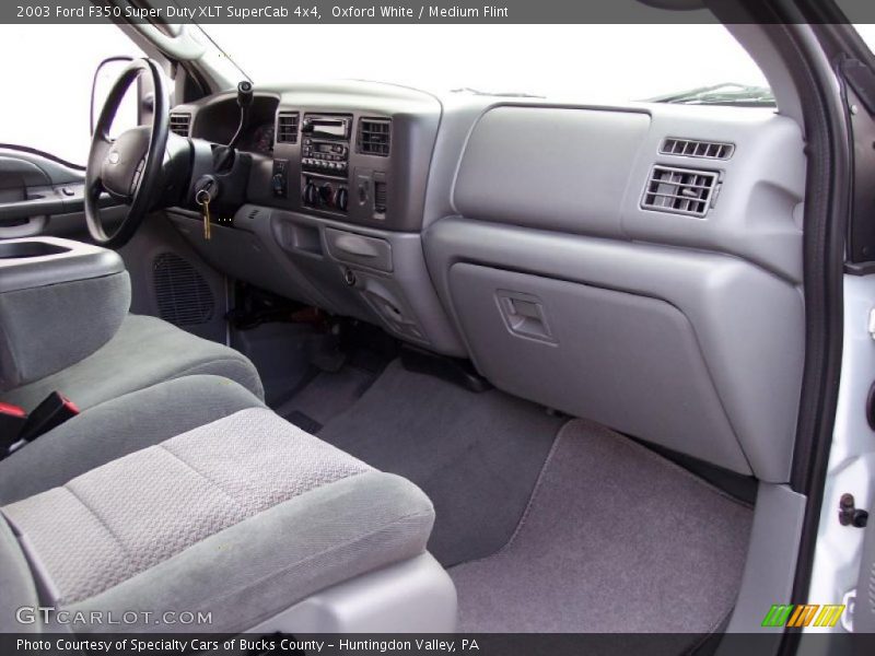 Oxford White / Medium Flint 2003 Ford F350 Super Duty XLT SuperCab 4x4