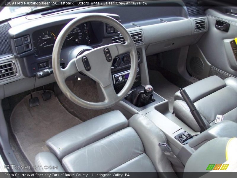 Saleen Grey/White/Yellow Interior - 1989 Mustang Saleen SSC Fastback 
