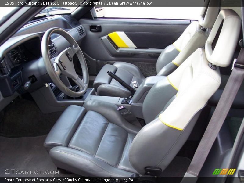  1989 Mustang Saleen SSC Fastback Saleen Grey/White/Yellow Interior