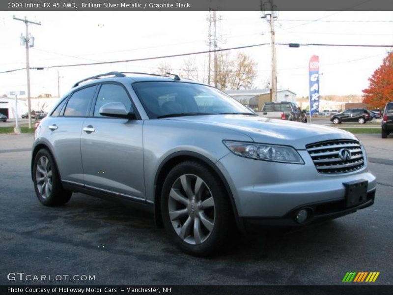 Brilliant Silver Metallic / Graphite Black 2003 Infiniti FX 45 AWD