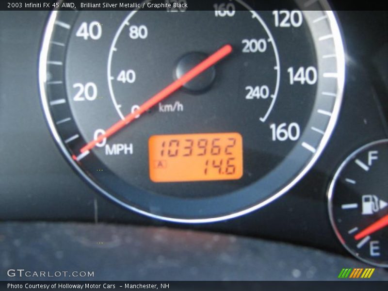 Brilliant Silver Metallic / Graphite Black 2003 Infiniti FX 45 AWD