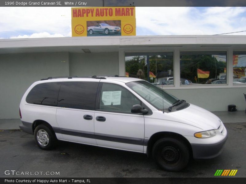 White / Gray 1996 Dodge Grand Caravan SE