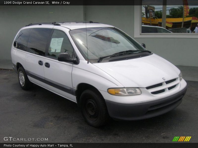 White / Gray 1996 Dodge Grand Caravan SE