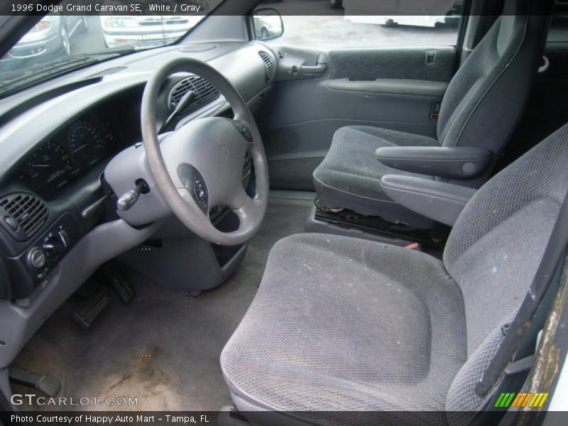 White / Gray 1996 Dodge Grand Caravan SE