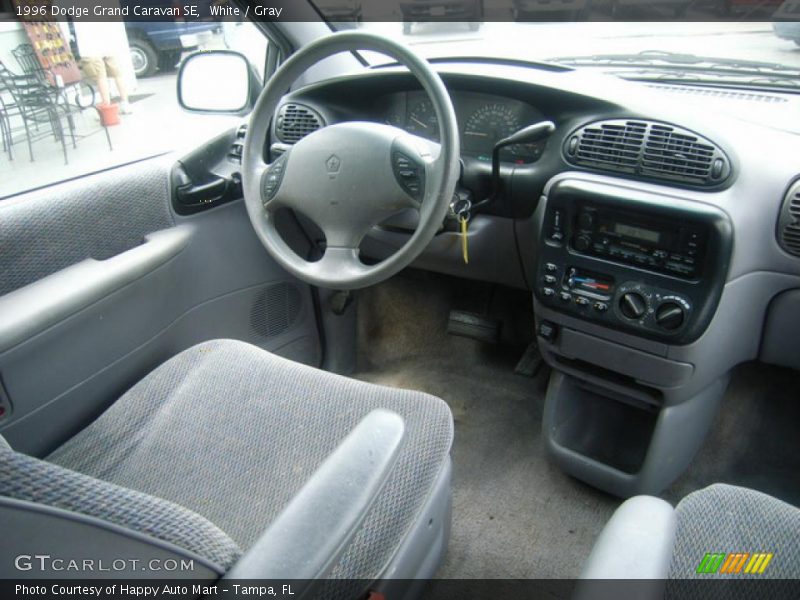 White / Gray 1996 Dodge Grand Caravan SE