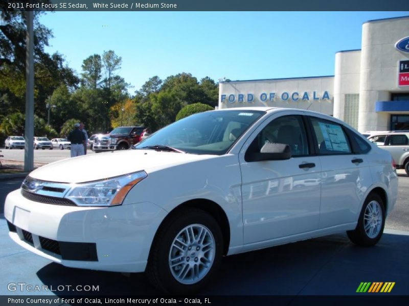 White Suede / Medium Stone 2011 Ford Focus SE Sedan