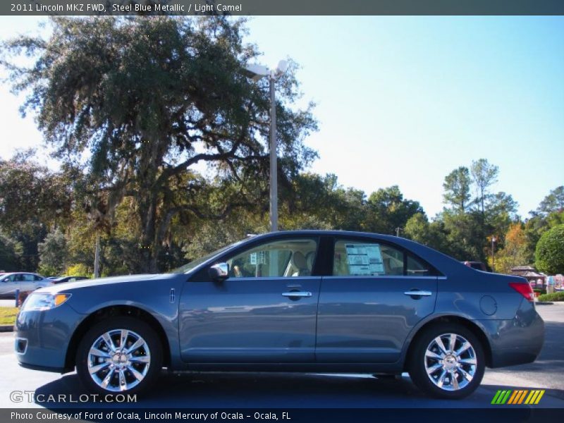 Steel Blue Metallic / Light Camel 2011 Lincoln MKZ FWD