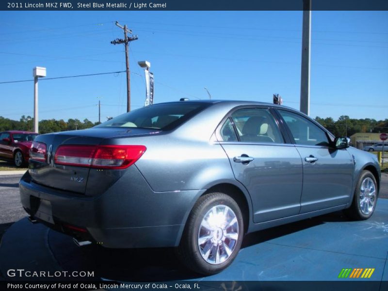 Steel Blue Metallic / Light Camel 2011 Lincoln MKZ FWD