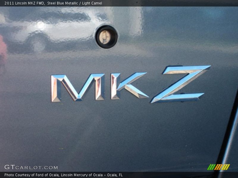 Steel Blue Metallic / Light Camel 2011 Lincoln MKZ FWD