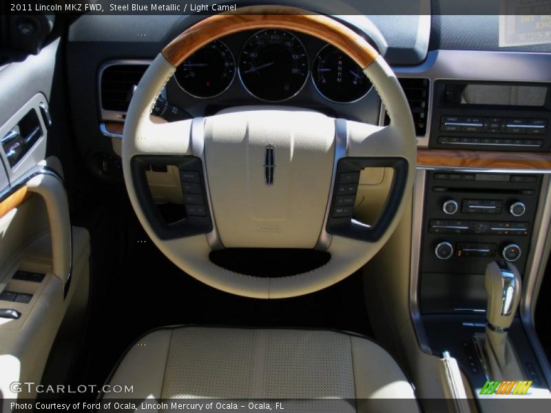 Steel Blue Metallic / Light Camel 2011 Lincoln MKZ FWD