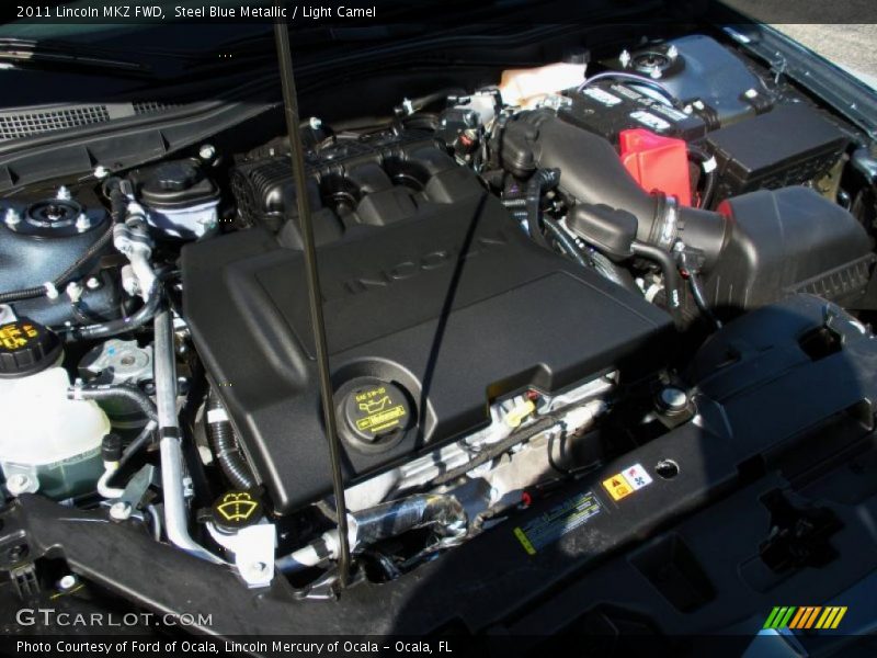 Steel Blue Metallic / Light Camel 2011 Lincoln MKZ FWD