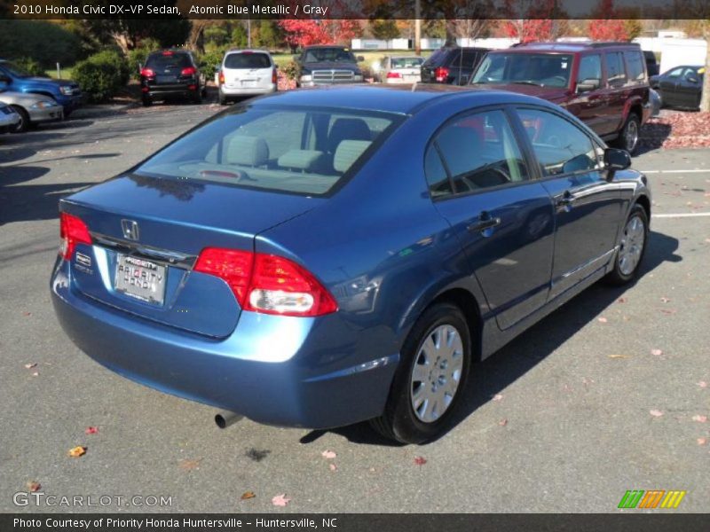 Atomic Blue Metallic / Gray 2010 Honda Civic DX-VP Sedan