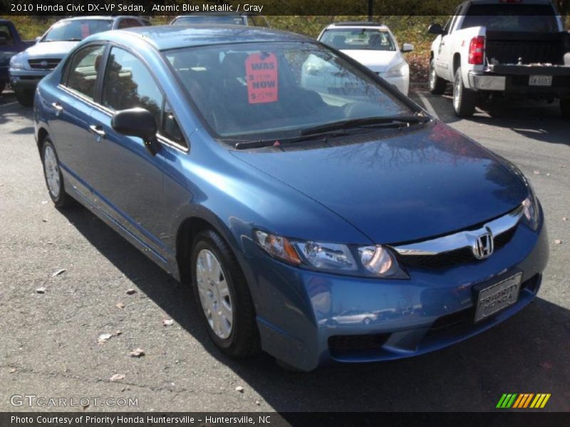 Atomic Blue Metallic / Gray 2010 Honda Civic DX-VP Sedan