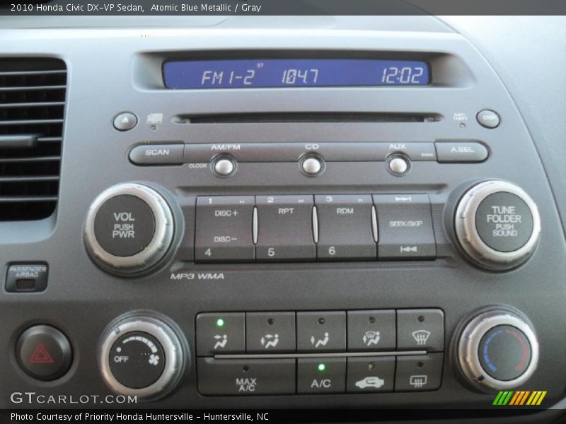 Controls of 2010 Civic DX-VP Sedan