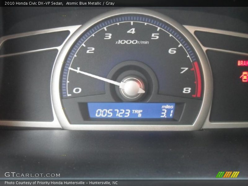 Atomic Blue Metallic / Gray 2010 Honda Civic DX-VP Sedan