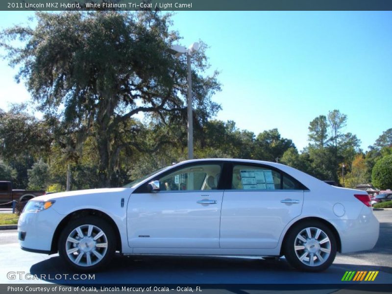 White Platinum Tri-Coat / Light Camel 2011 Lincoln MKZ Hybrid