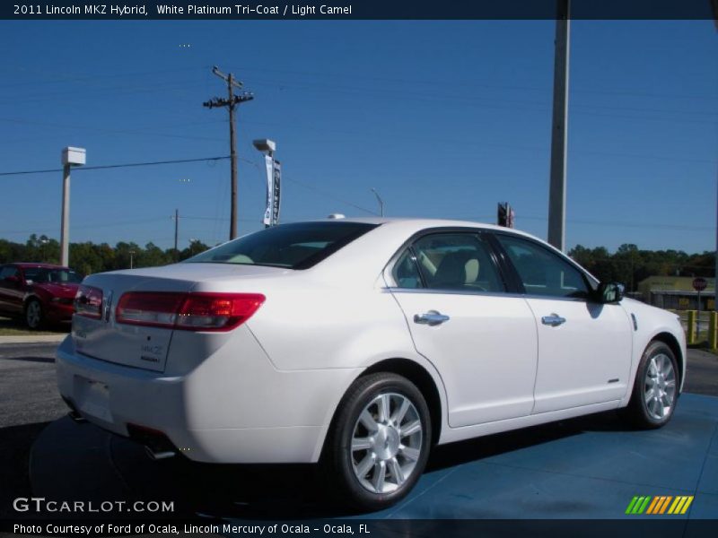 White Platinum Tri-Coat / Light Camel 2011 Lincoln MKZ Hybrid