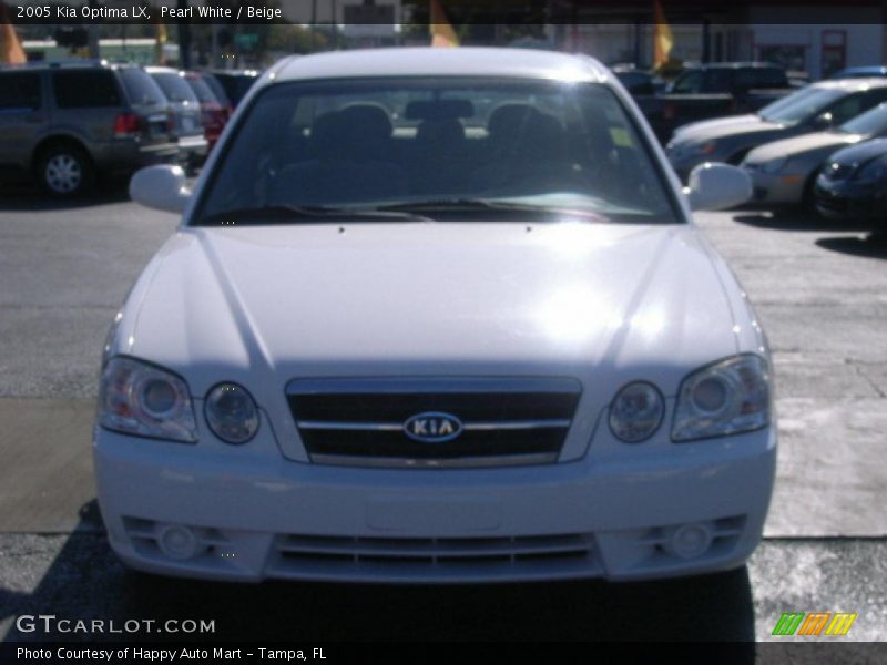 Pearl White / Beige 2005 Kia Optima LX