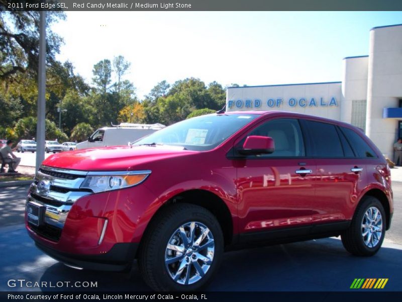 Red Candy Metallic / Medium Light Stone 2011 Ford Edge SEL