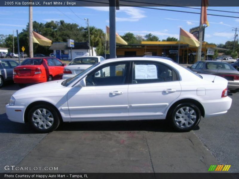 Pearl White / Beige 2005 Kia Optima LX