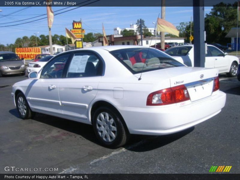Pearl White / Beige 2005 Kia Optima LX