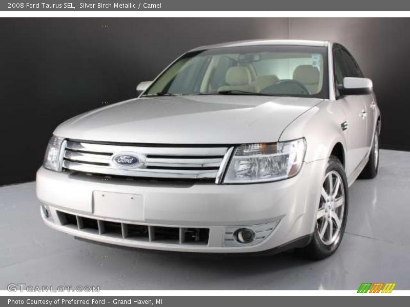 Silver Birch Metallic / Camel 2008 Ford Taurus SEL