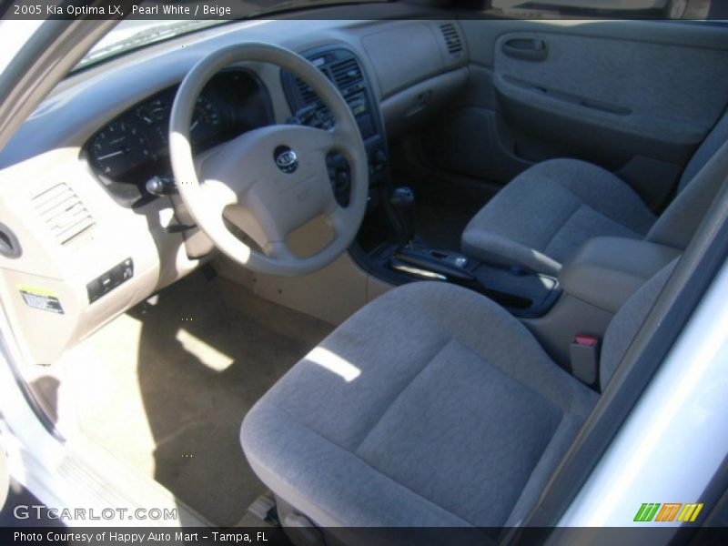 Pearl White / Beige 2005 Kia Optima LX