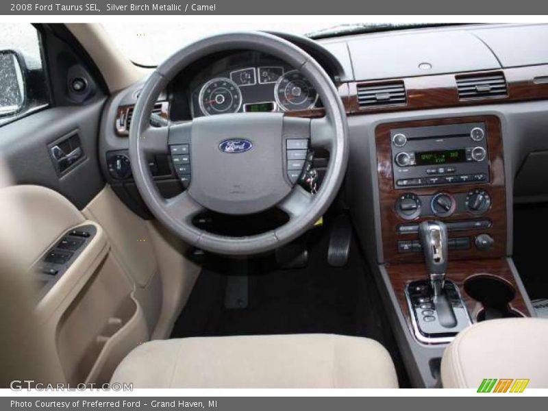 Silver Birch Metallic / Camel 2008 Ford Taurus SEL