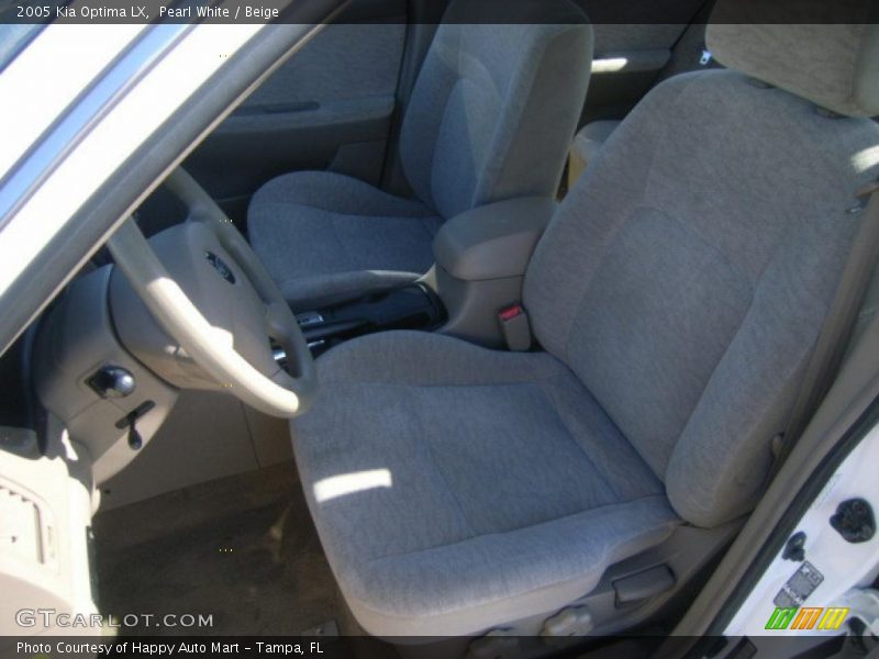 Pearl White / Beige 2005 Kia Optima LX
