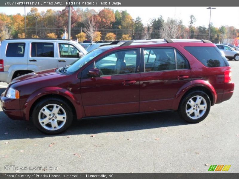Red Fire Metallic / Pebble Beige 2007 Ford Freestyle Limited AWD