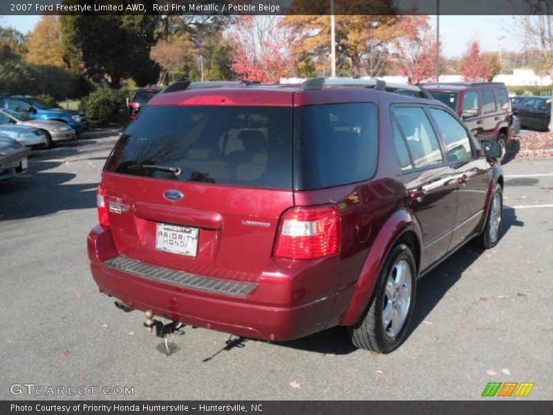 Red Fire Metallic / Pebble Beige 2007 Ford Freestyle Limited AWD