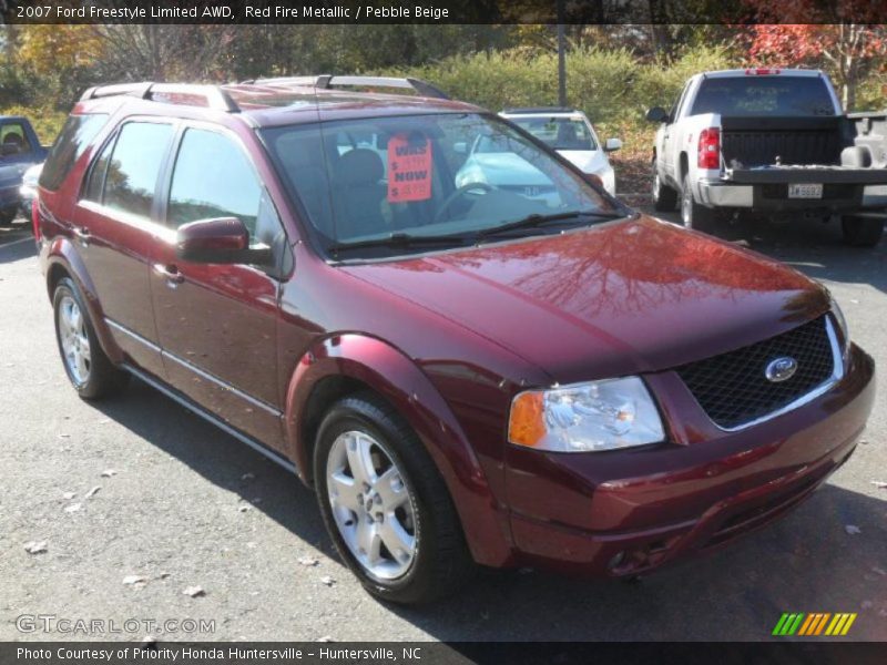 Red Fire Metallic / Pebble Beige 2007 Ford Freestyle Limited AWD