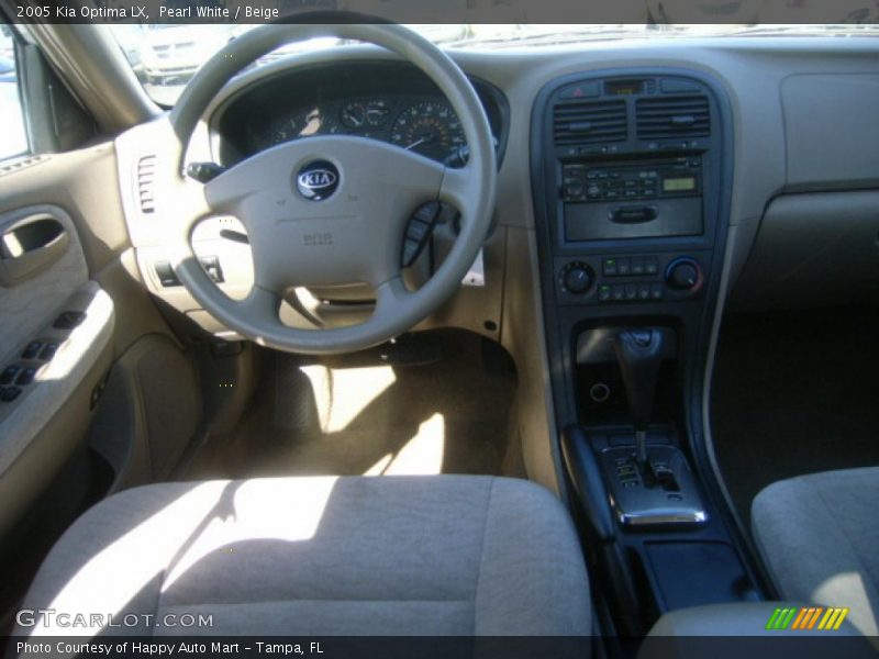 Pearl White / Beige 2005 Kia Optima LX