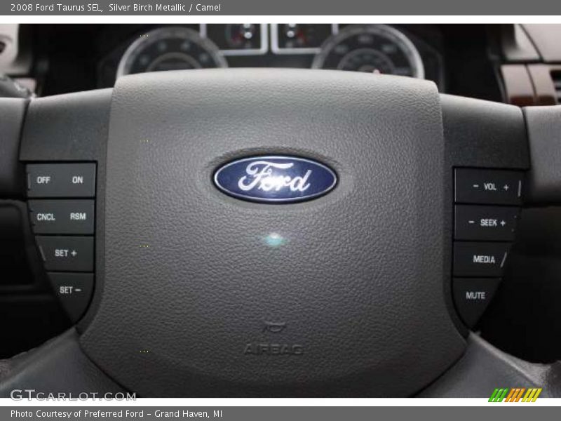Silver Birch Metallic / Camel 2008 Ford Taurus SEL