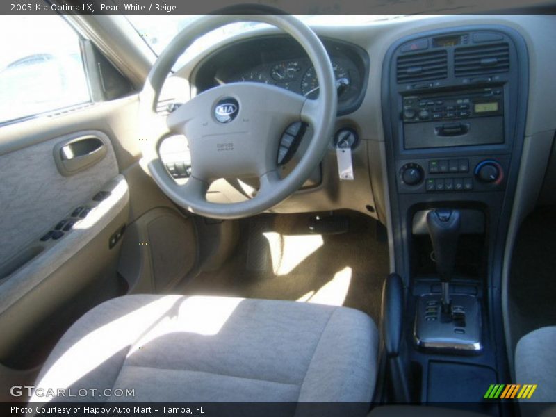 Pearl White / Beige 2005 Kia Optima LX
